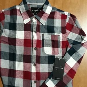 Boys small long sleeve flannel